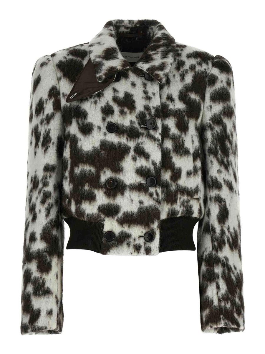 Dries Van Noten Manteau Court - Marron