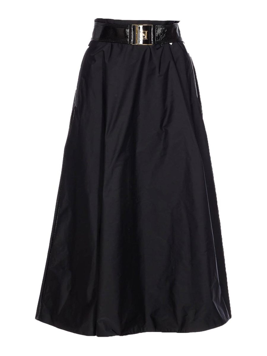 Elisabetta Franchi Jupe Midi - Noir