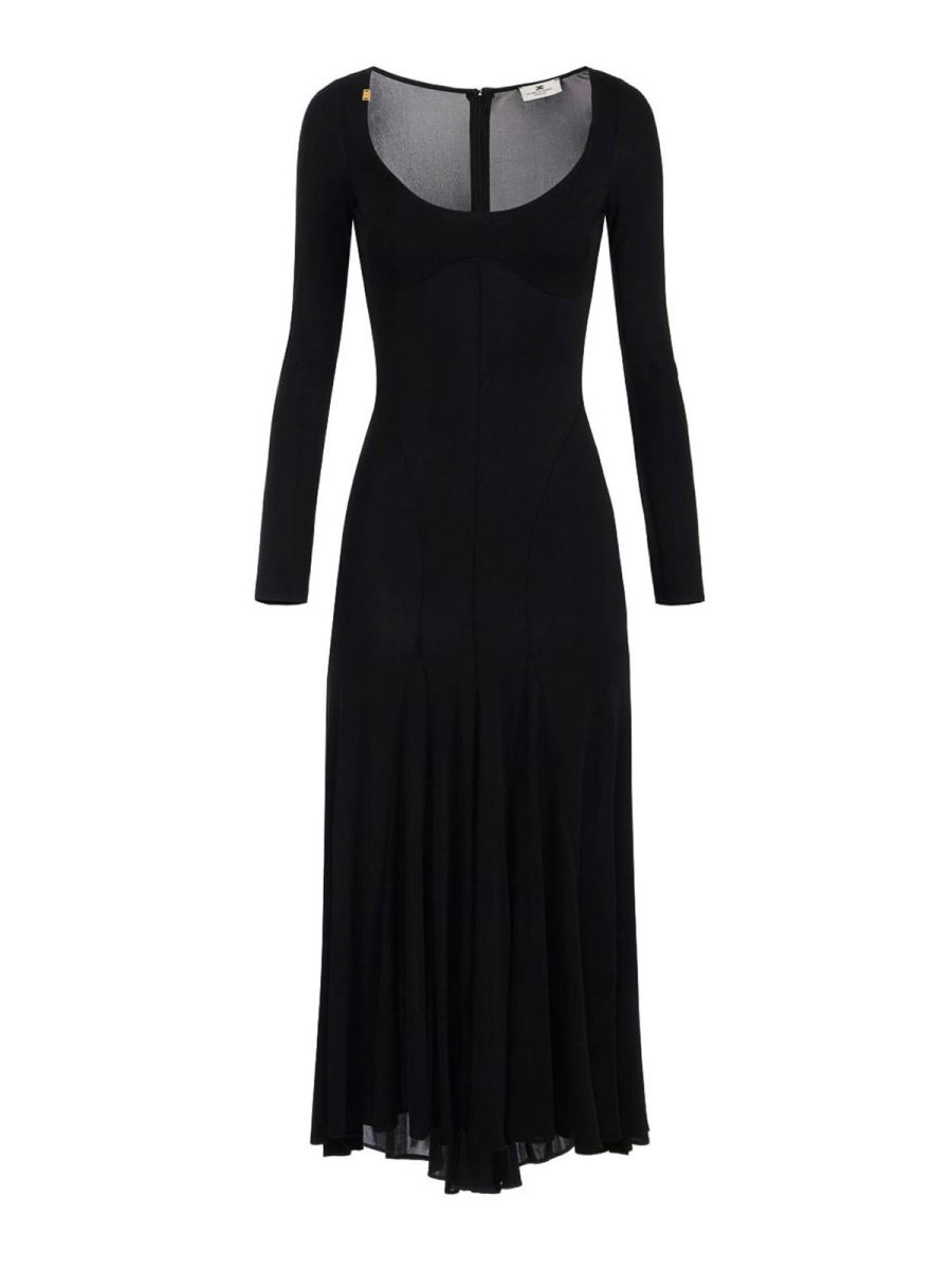 Elisabetta Franchi Robe Au Genou - Noir