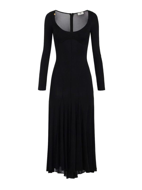 Elisabetta Franchi Robe Au Genou - Noir