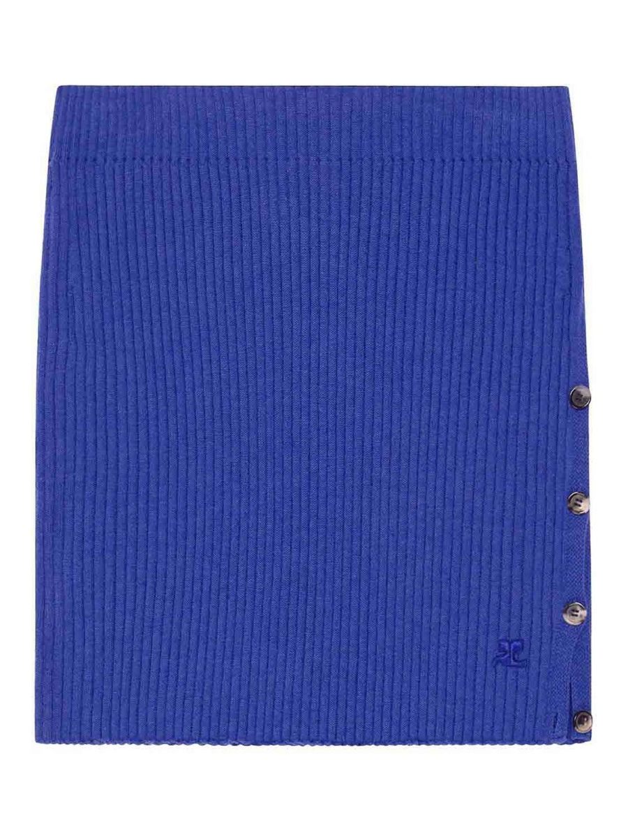 Courreges Jupe Midi - Bleu Clair
