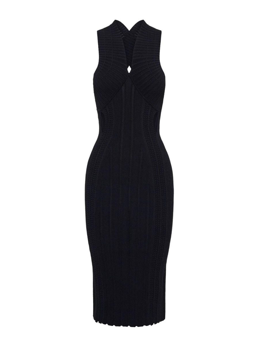 Dion Lee Robe Au Genou - Noir