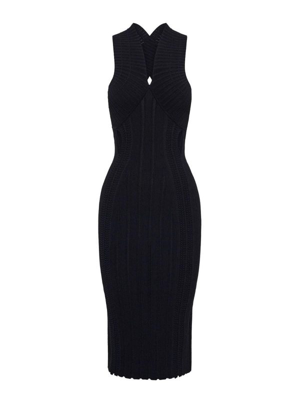 Dion Lee Robe Au Genou - Noir