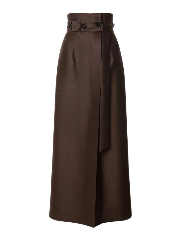 Alberta Ferretti Jupe Midi - Marron