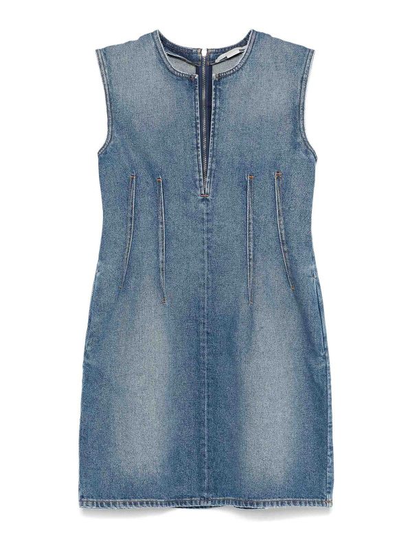 Stella Mccartney Robe Courte - Bleu