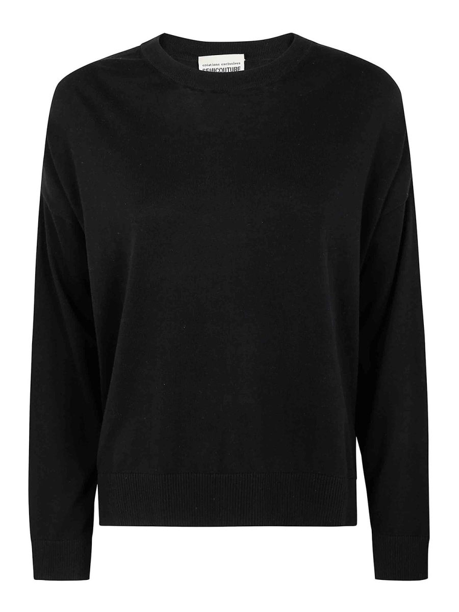 Semicouture Pull Col Rond - Noir