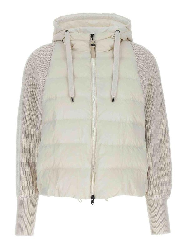 Brunello Cucinelli Blouson Rembourré - Blanc
