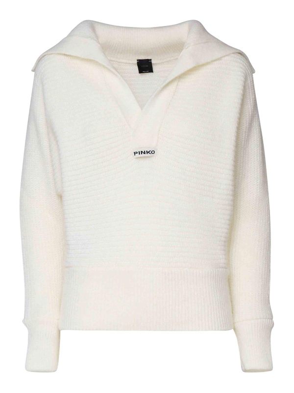Pinko Pull Col Rond - Blanc