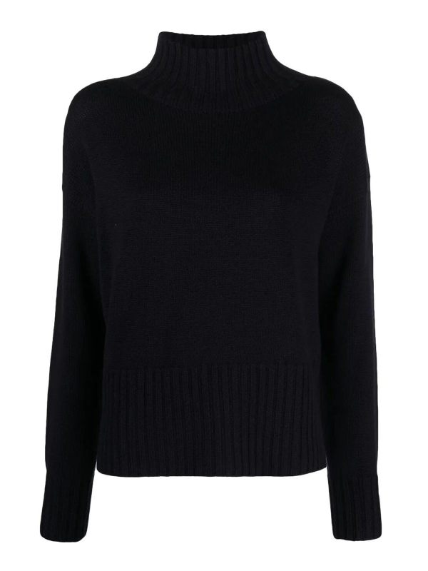 Drumohr Pull Col Roulé - Bleu Foncé