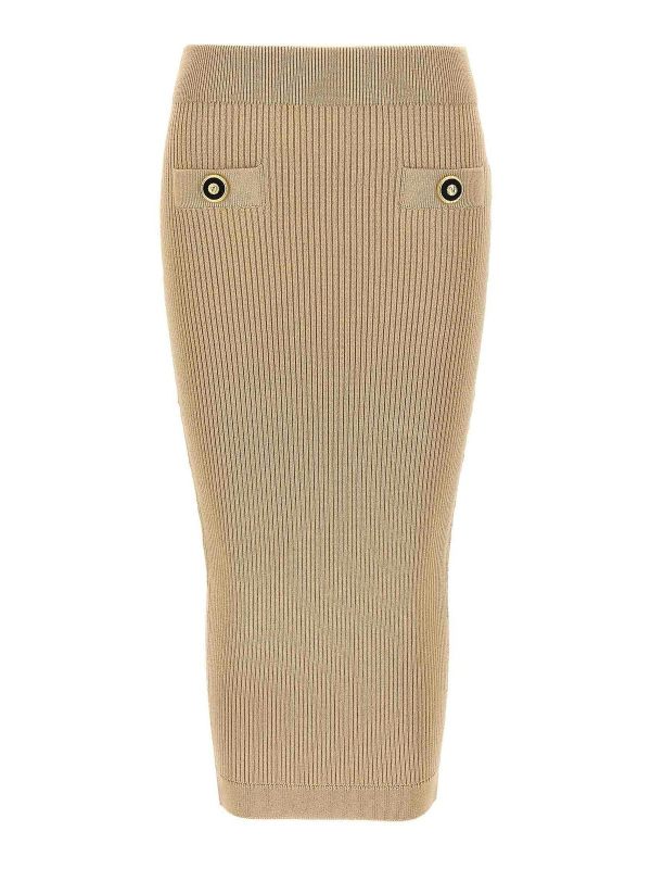 Balmain Jupe Midi - Beige