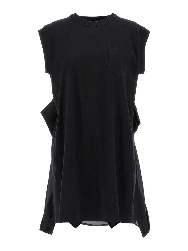 Sacai Robe Au Genou - Noir