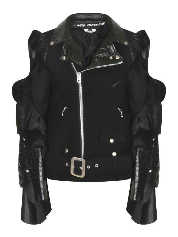 Junya Watanabe Blouson En Cuir - Noir