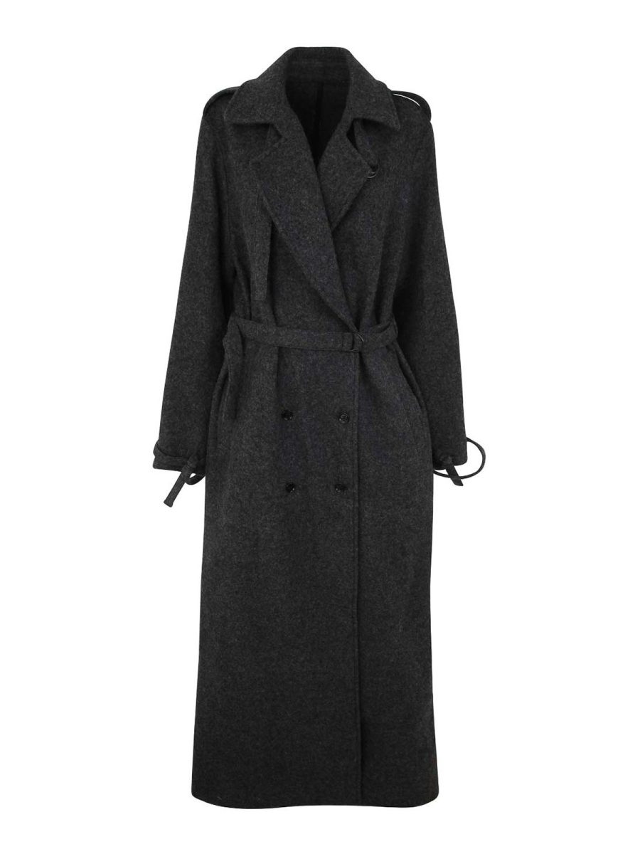 Dries Van Noten Manteau Court - Gris