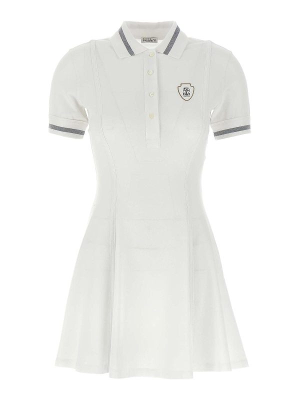 Brunello Cucinelli Robe Au Genou - Blanc