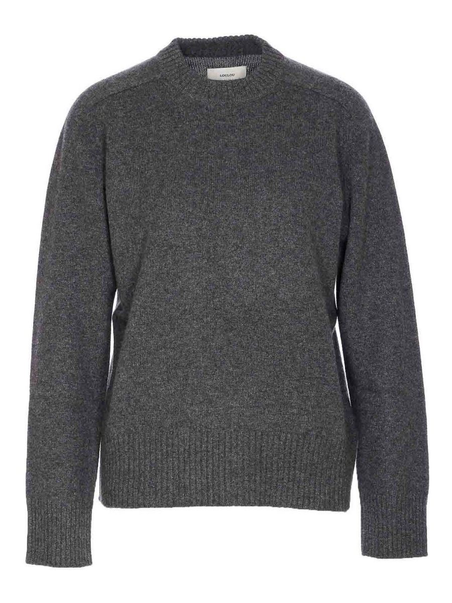 Loulou Studio Pull Col Rond - Gris