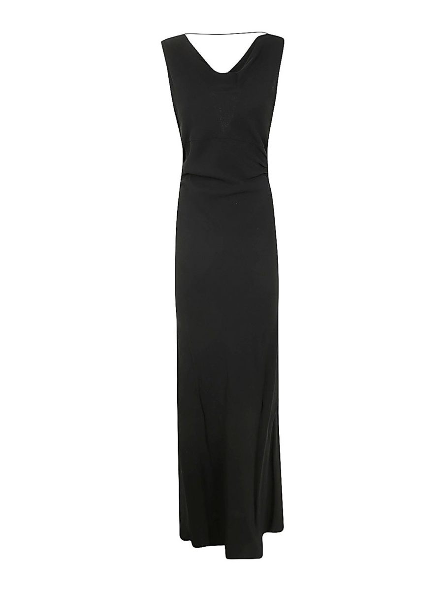 Semicouture Robe Au Genou - Noir