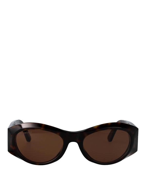 Balenciaga Lunettes De Soleil - Marron