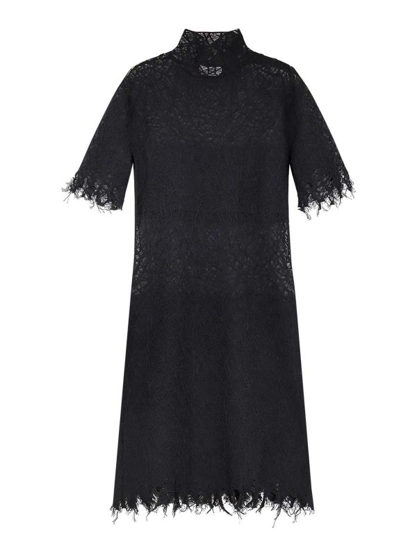 Alexander Mcqueen Robe Au Genou - Noir