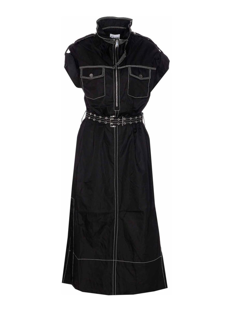 Ganni Maxi Robe - Noir