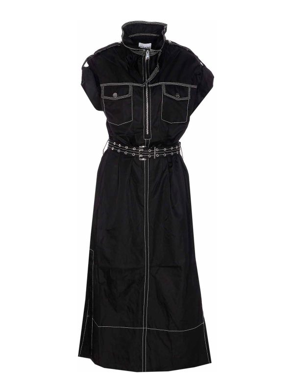 Ganni Maxi Robe - Noir