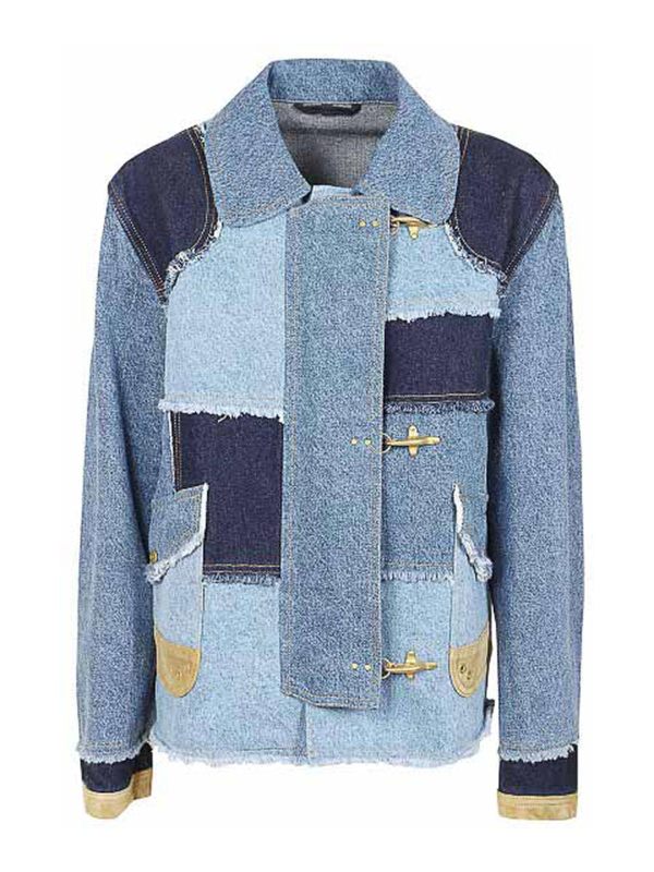 Fay Veste En Jean - Foncé Délavé