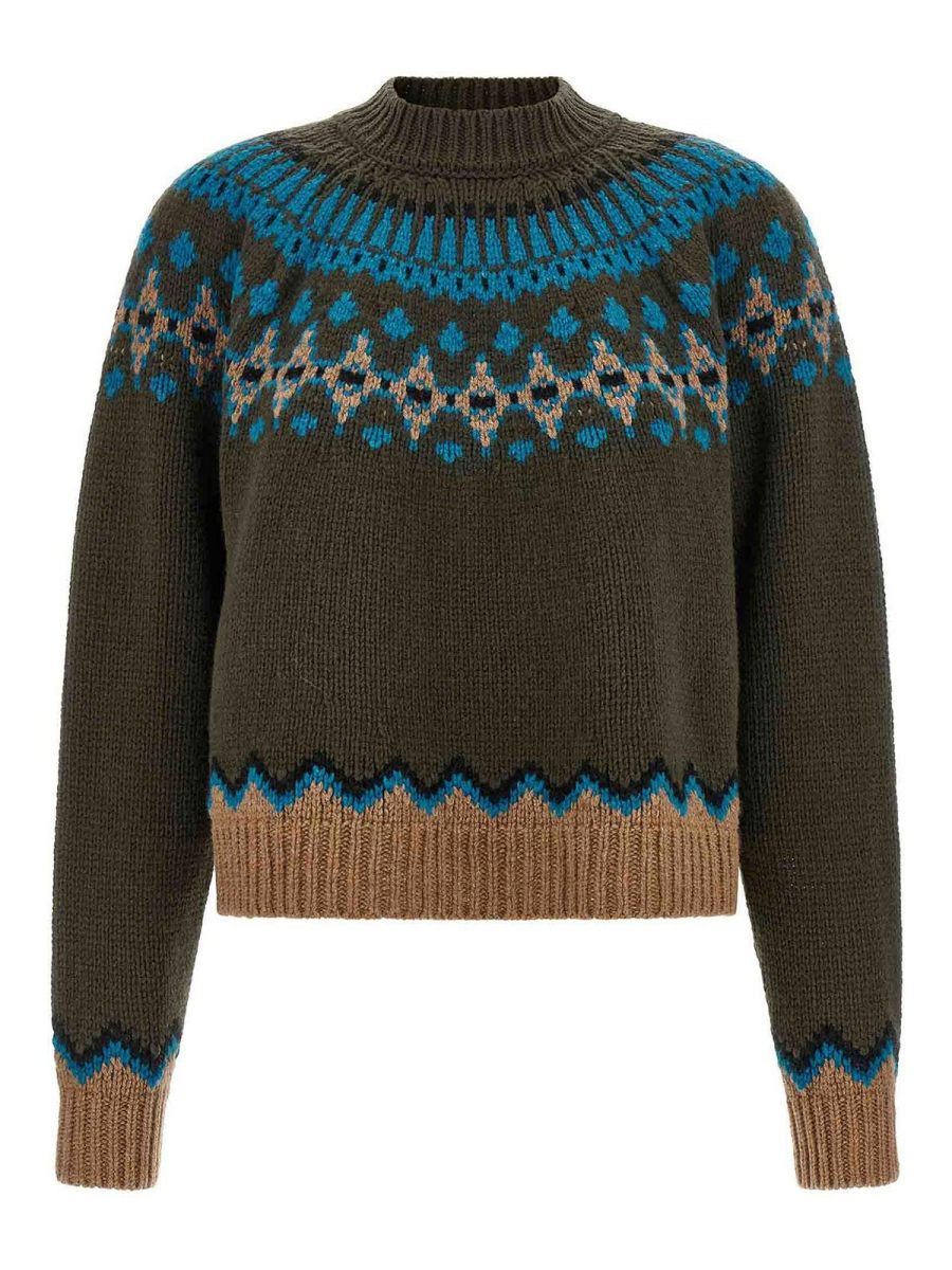 Alanui Pull Col Rond - Vert