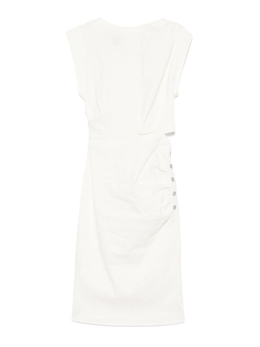 Pinko Robe Au Genou - Blanc