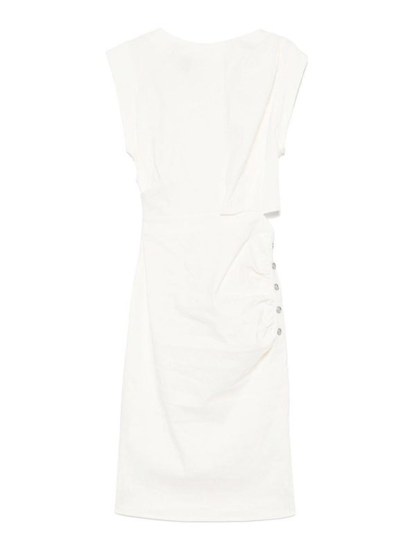 Pinko Robe Au Genou - Blanc