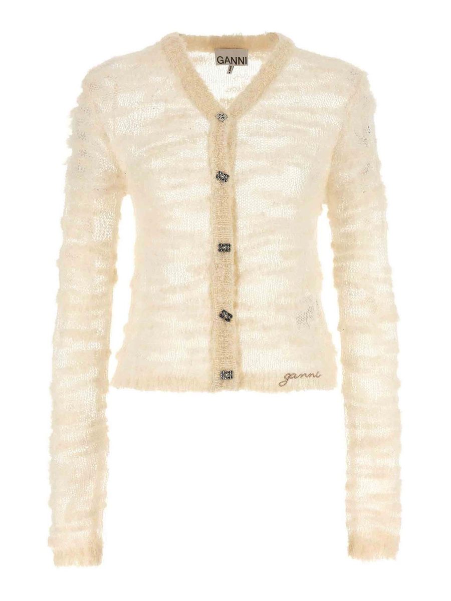 Ganni Cardigan - Blanc
