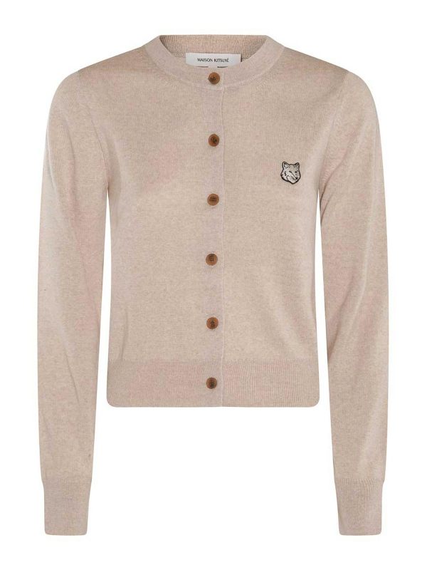 Maison Kitsuné Pull Col Rond - Beige