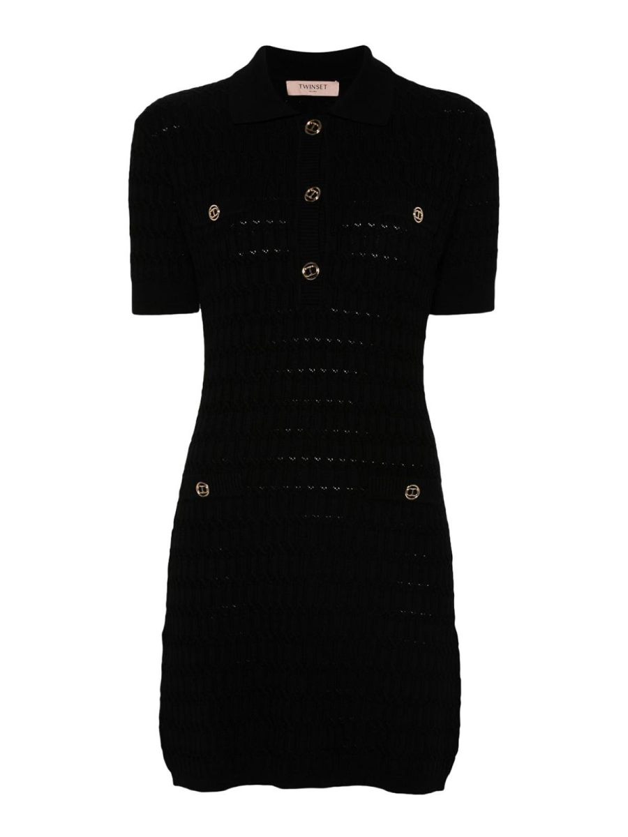 Twinset Robe Au Genou - Noir