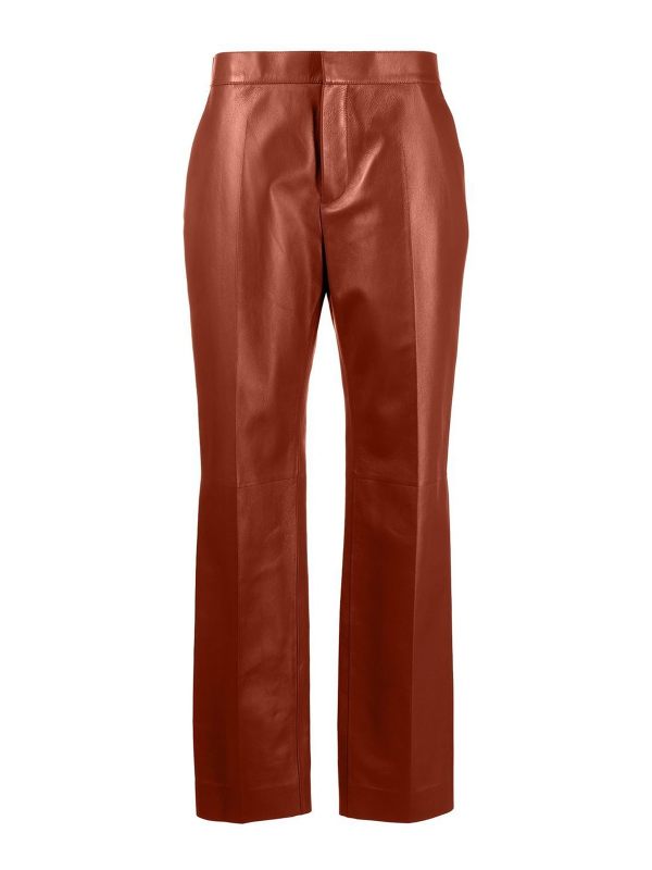 Chloe' Pantalons En Cuir - Marron