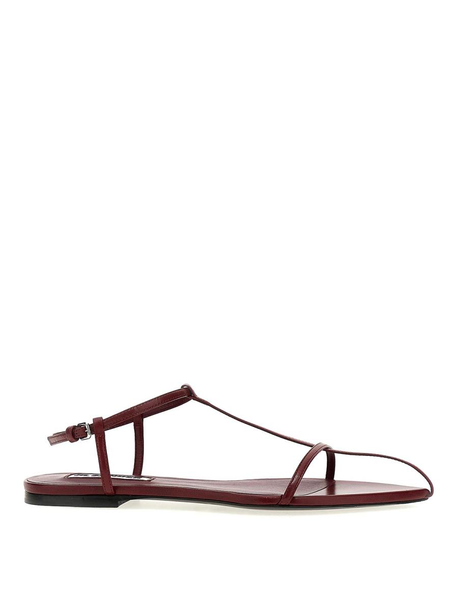 Jil Sander Sandales - Rouge Brun