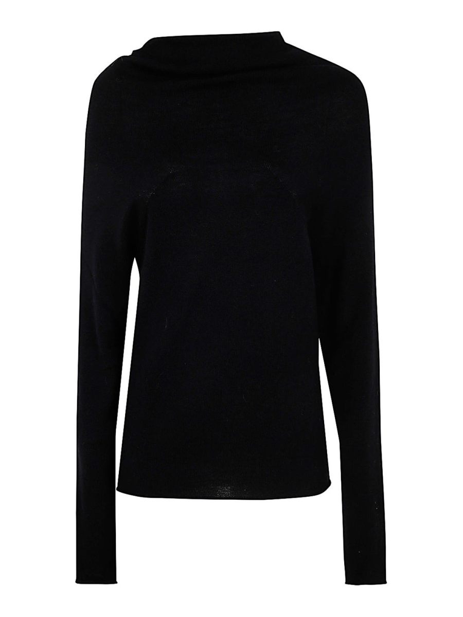 Philosophy di Lorenzo Serafini Pull Col Rond - Noir