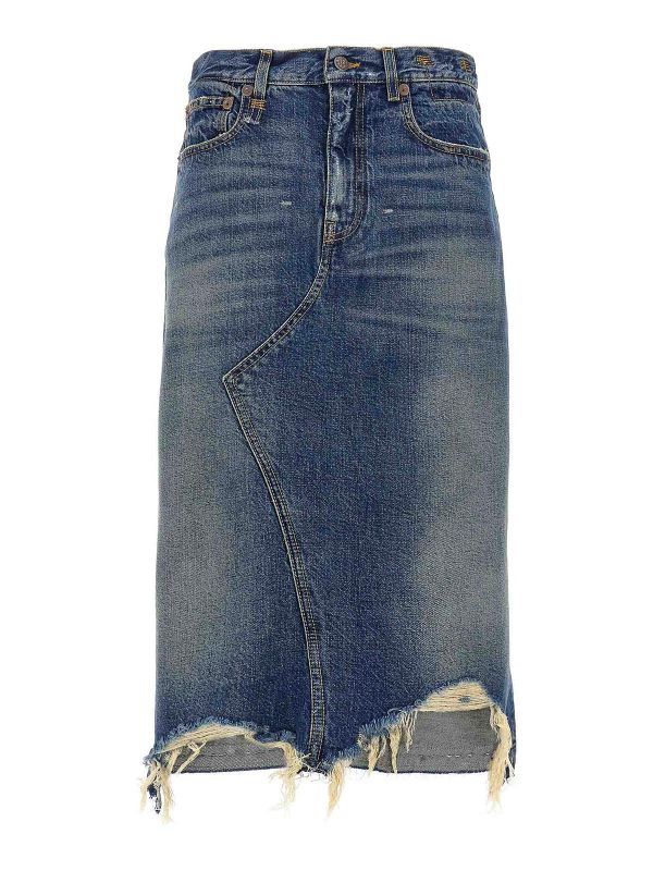 R13 Jupe Midi - Bleu