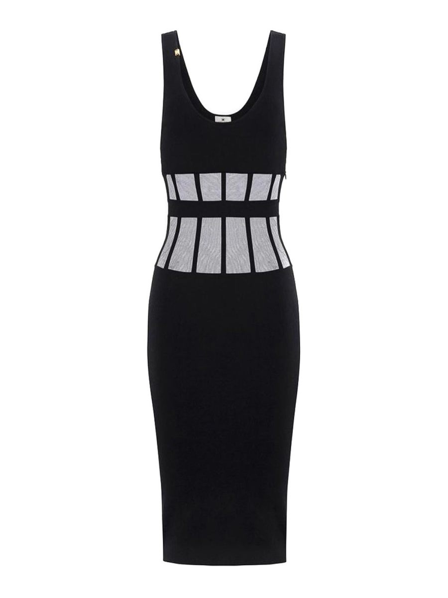 Elisabetta Franchi Robe Au Genou - Noir