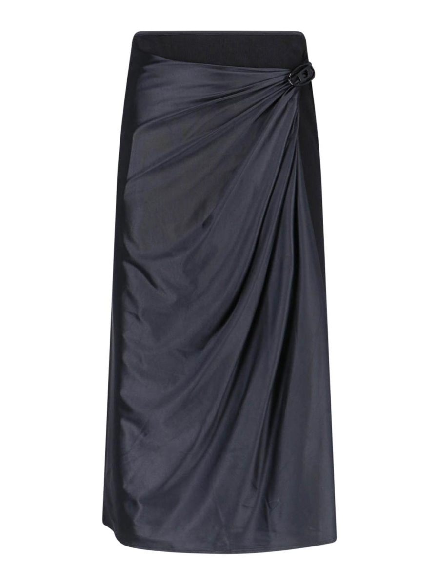 Diesel Jupe Midi - Noir