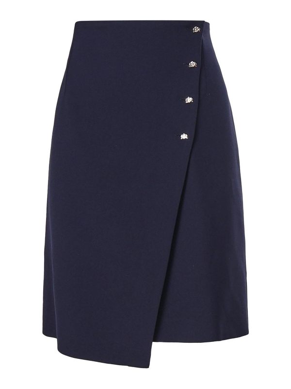 Genny Jupe Midi - Bleu