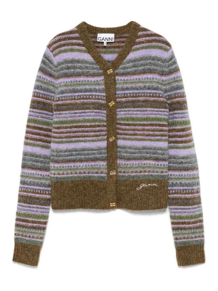 Ganni Cardigan - Vert
