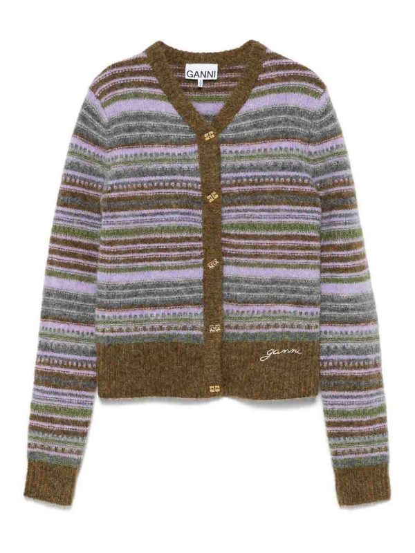 Ganni Cardigan - Vert