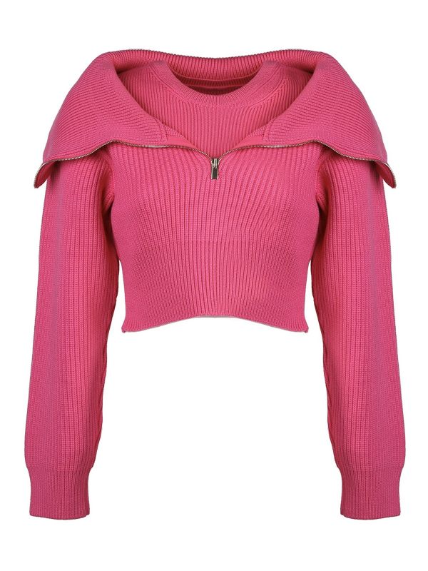 Jacquemus Pull Col Rond - Couleur Chair