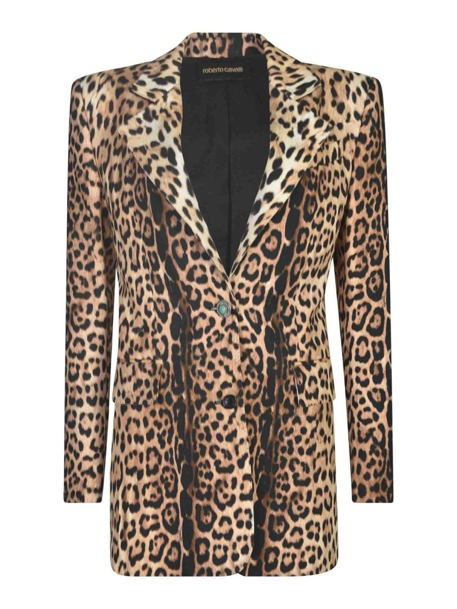 Roberto Cavalli Manteau Court - Beige