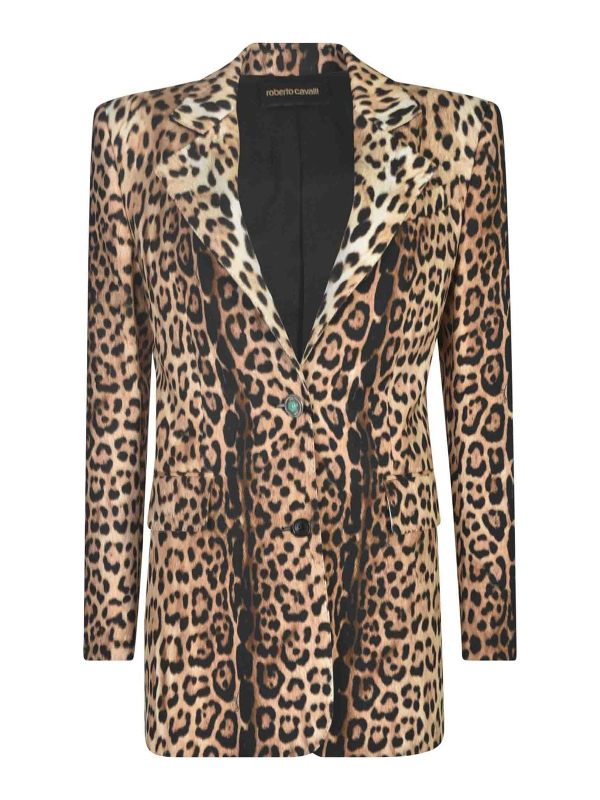 Roberto Cavalli Manteau Court - Beige