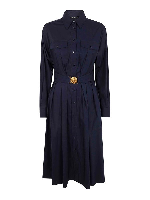 Lauren Ralph Lauren Robe Au Genou - Bleu