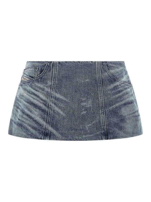 Diesel Jupe Midi - Bleu Clair