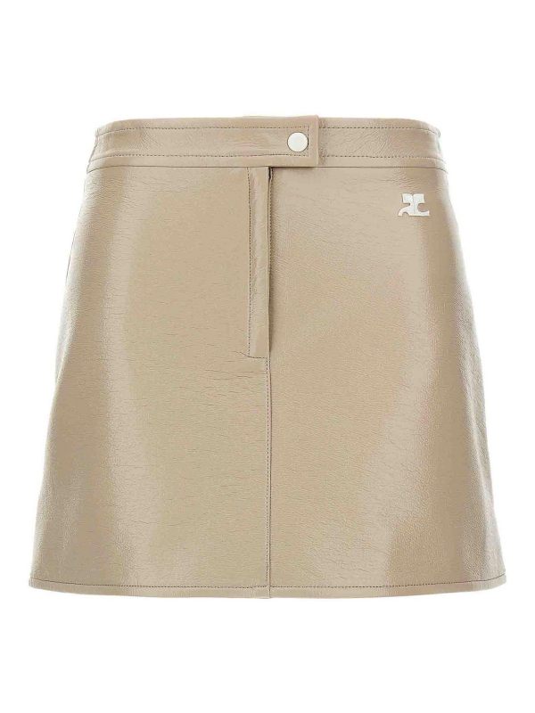 Courreges Jupe Midi - Beige