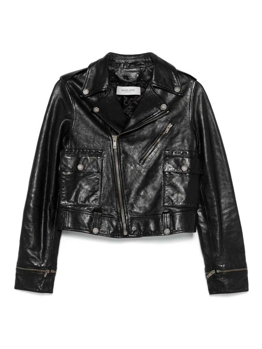 Golden Goose Blouson En Cuir - Noir