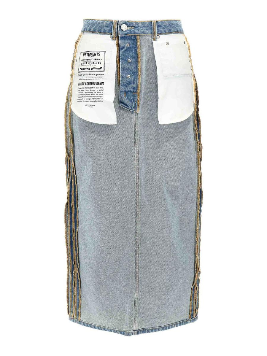 Vetements Jupe Midi - Bleu Clair