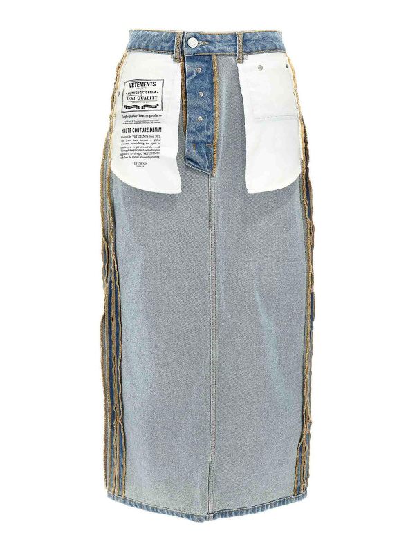 Vetements Jupe Midi - Bleu Clair