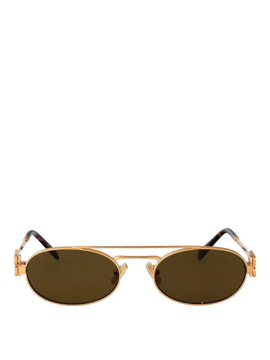 Miu Miu Lunettes De Soleil - Or